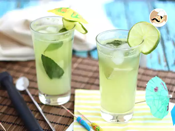 Receita Mojito de pepino sem álcool