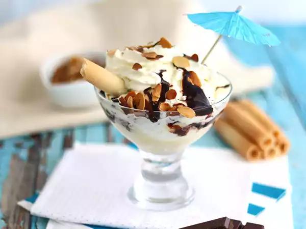 Receita Sorvete dame blanche, dama branca