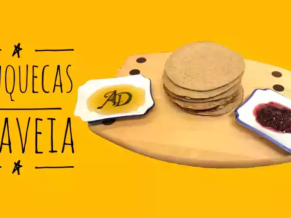 Receita Panquecas de aveia e mel