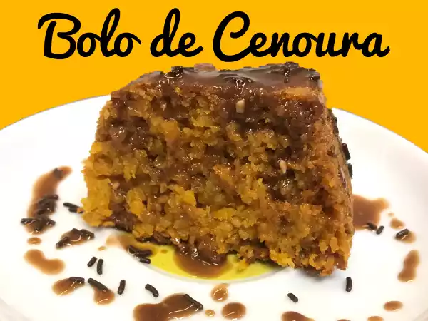 Receita Bolo de cenoura e aveia sem gluten