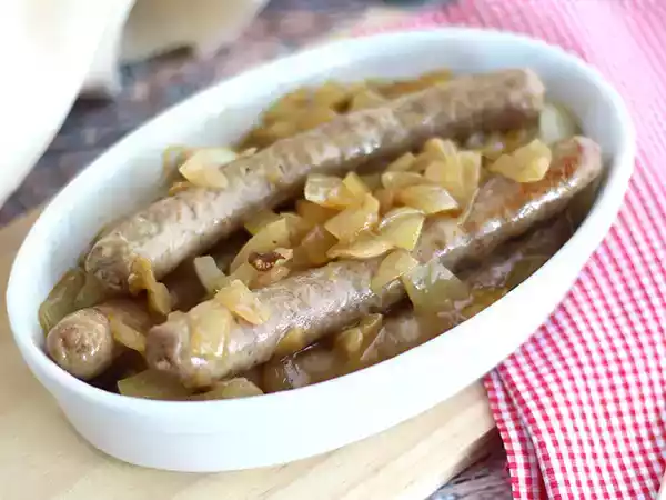 Receita Linguiça / salsicha fresca ao vinho branco