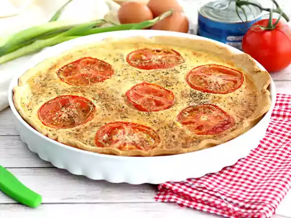 Receita Quiche de atum e tomate