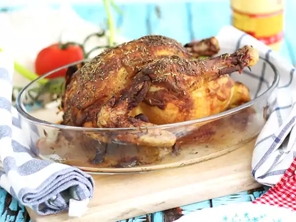 Receita Frango assado com mostarda dijon