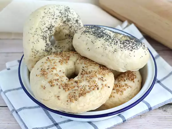Receita Pão bagel