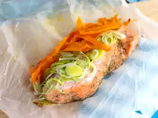 Receita Salmão no papelote