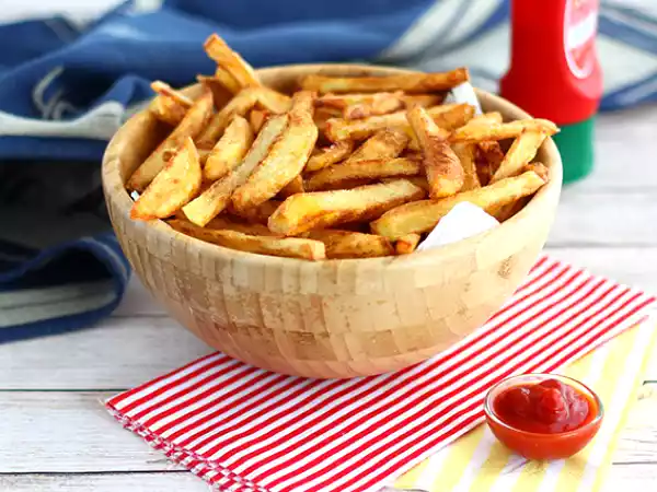 Receita Batatas fritas sequinhas e crocantes