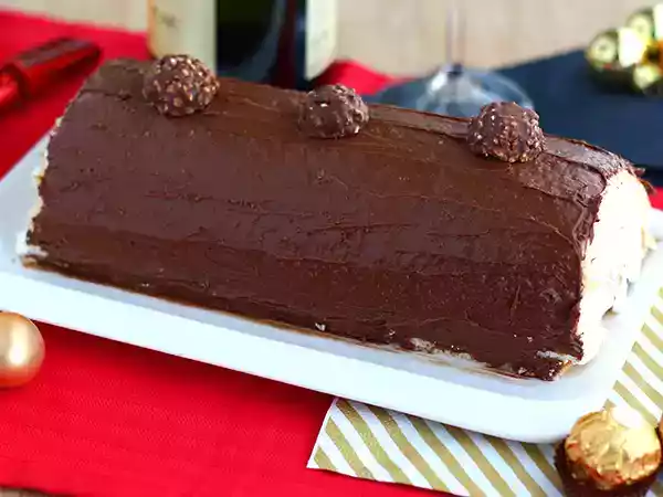 Receita Tronco de natal, sabor ferrero rocher