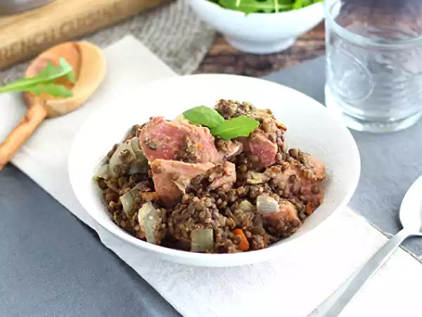 Receita Lentilhas com carne de porco (petit salé aux lentilles)