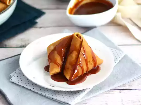 Receita Chamuças de crepes (recheadas de maçã)