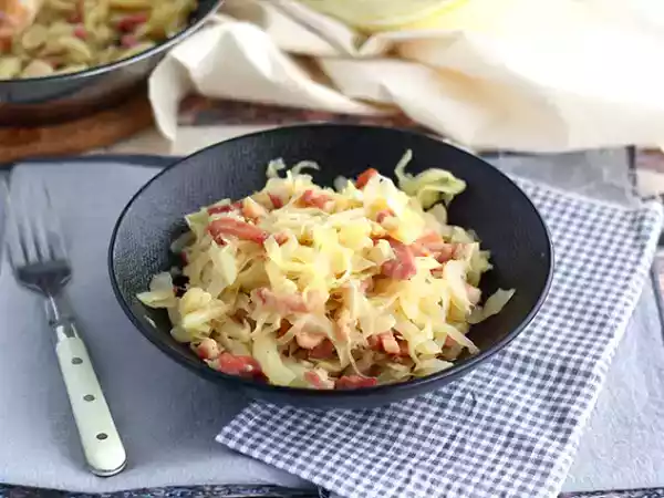 Receita Repolho refogado com bacon