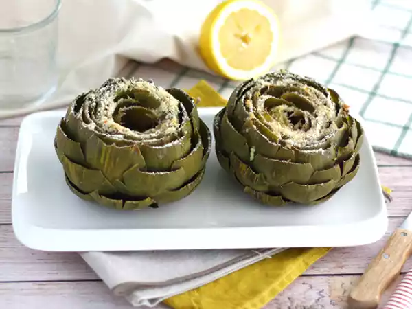 Receita Alcachofras assadas no forno