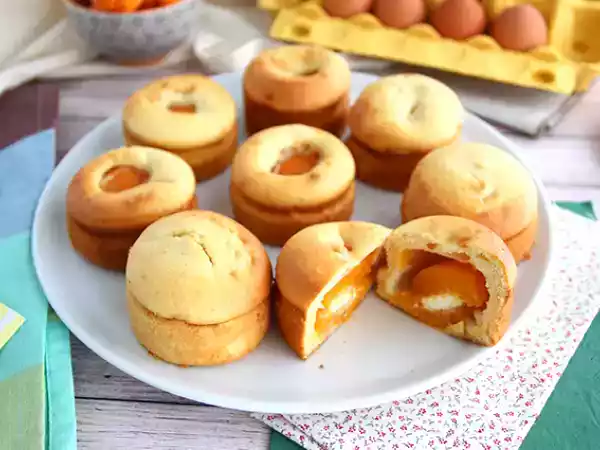Receita Muffins de damasco (alperce) e mascarpone