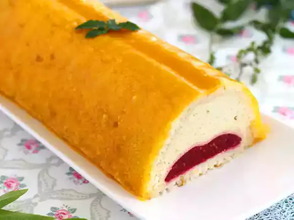 Receita Tronco de manga e framboesa (receita de natal)