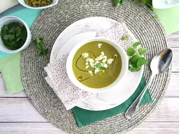 Receita Sopa fria de ervilhas (fácil)