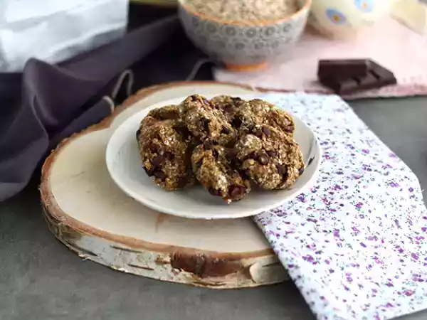 Receita Cookies 3 ingredientes (sabor banana e chocolate)