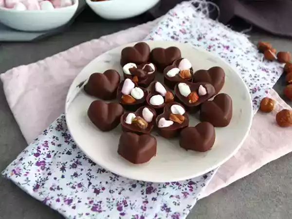 Receita Bombons de marshmallows e avelã