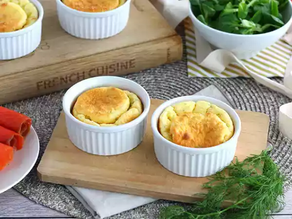Receita Suflê de salmão com creamcheese