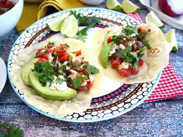 Receita Tacos vegetarianos