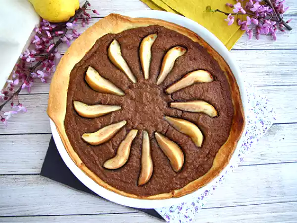 Receita Tarte de chocolate e pera