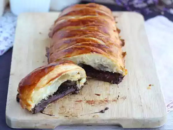 Receita Folhado de chocolate (trança de chocolate)
