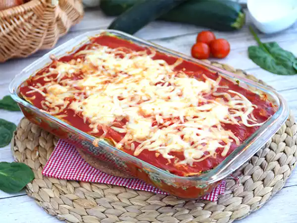 Receita Lasanha de curgete (abobrinha) e espinafre