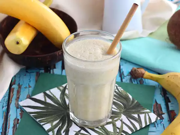 Receita Milkshake de banana e baunilha