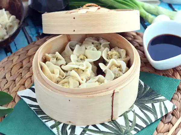 Receita Ravioli de frango ao vapor (bouchons da ilha da reunião)