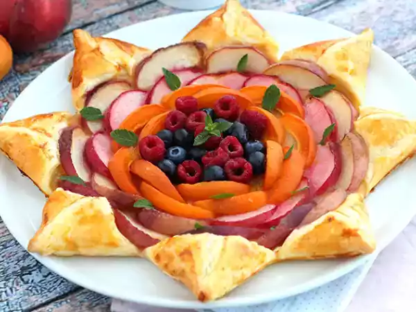 Receita Tarte estrela de frutas