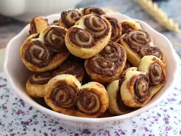 Receita Palmiers de chocolate