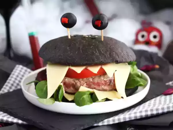 Receita Hambúrguer monstro (festa do halloween)