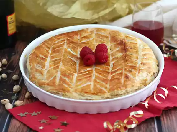 Receita Galette dos reis - framboesa e pistache