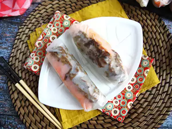 Receita Rolinho primavera - carne marinada