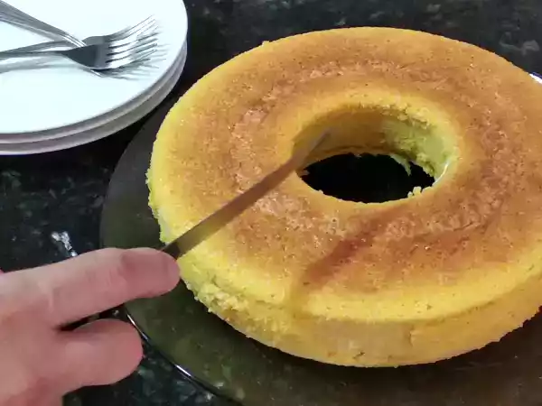 Receita Bolo de fubá com laranja super macio