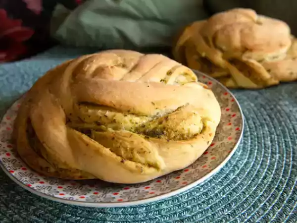 Receita Pão trançado de pesto