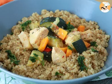 Quinoa com legumes e frango