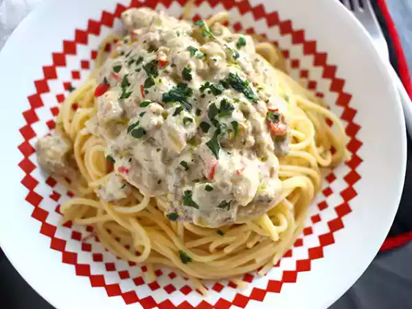 Receita Carbonara de berinjela
