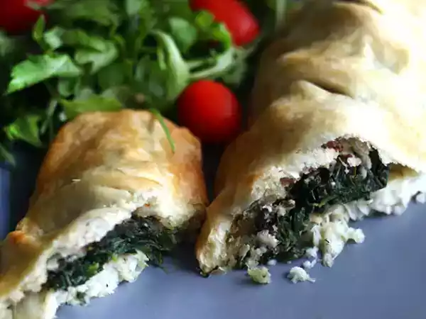 Receita Folhado de pescada e espinafre