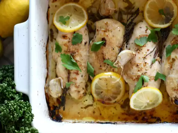 Receita Frango assado com limão siciliano e ervas