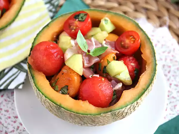Receita Salada de melão colorida