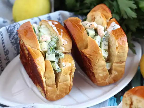 Receita Sanduíche de gambas (prawns roll)