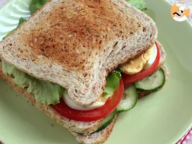 Receita Club sandwich vegetariano