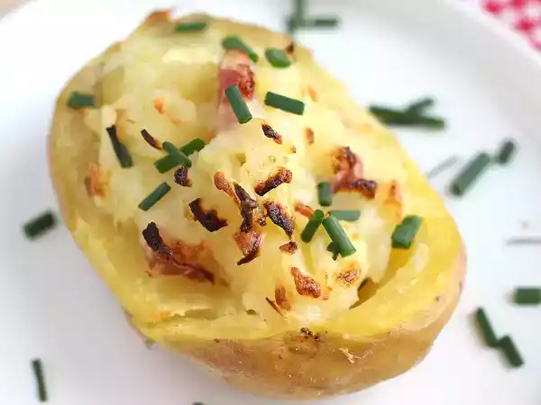 Receita Batata recheada (creme de queijo com bacon)