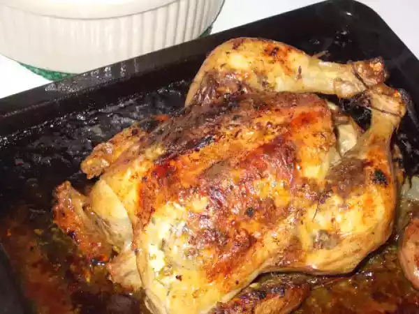 Receita Frango assado com ervas