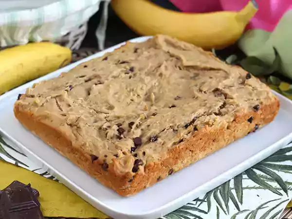 Receita Bolo de banana com chocolate (vegano e sem glúten)