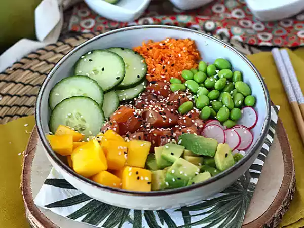 Receita Poke bowl de salmão