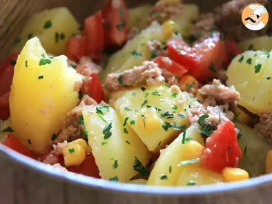 Receita Salada de batata, atum e tomate