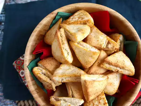 Receita Chips de pão pita, receita express