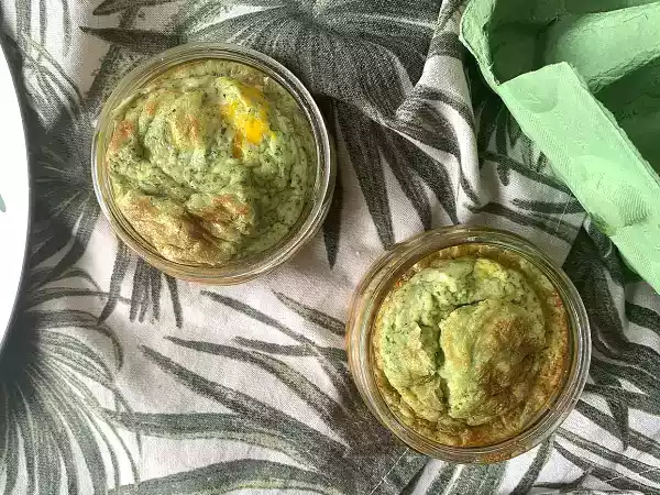 Receita Ovo com pesto no forno
