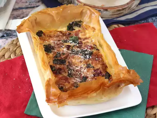 Receita Tarte de massa filo à italiana