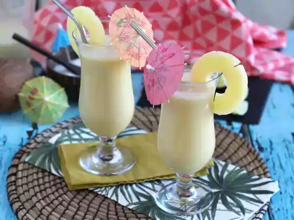 Receita Piña colada sem álcool